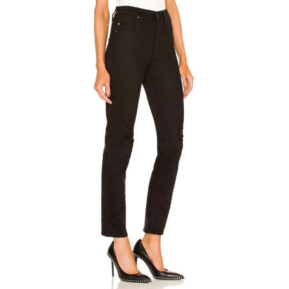 NWT Adriano Goldschmied AG Alexxis Slim in Blackboard Destroyed Jeans 26 - Picture 9 of 9